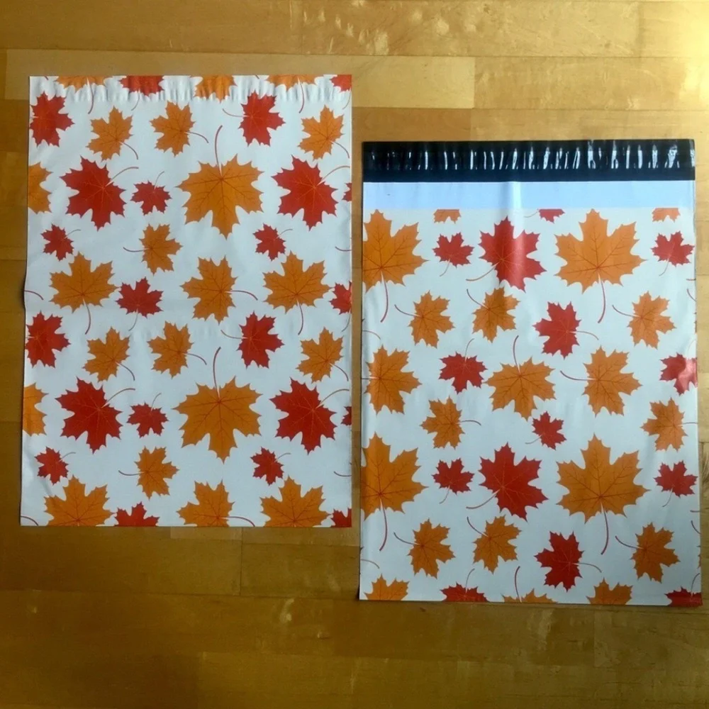 10 Count - Variety Bundle of 14.5x19 Polymailers (MAPLE LEAVES + FALL LEAVES)
